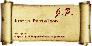 Justin Pantaleon névjegykártya